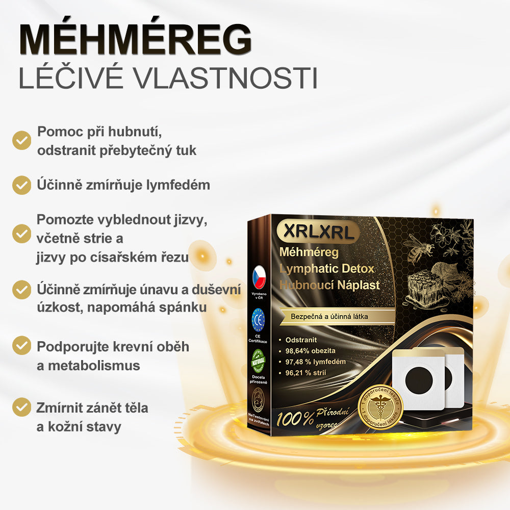 🔥50% sleva - [CE Certifikace] 🐝XRLXRL™ Méhméreg Lymphatic Detox Hubnoucí Náplast