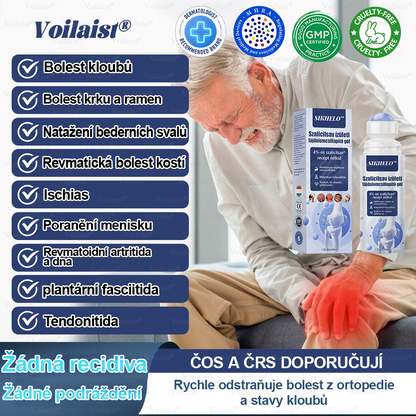💧Voilaist® Kyselina Salicylová Gel pro úlevu od bolesti kloubů - (snižuje otoky kloubů, bolest, ztuhlost, zarudnutí, teplo, bolestivost a únavu kloubů), obsahuje 4% kyseliny salicylové, glukosamin, MSM, arniku, chondroitin, vitamín K2