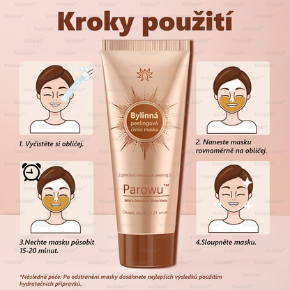 Parowu™ Bělící a Odstraňující Skvrny Maska -Přírodní složky trvale odstraňují pigmentové skvrny, stařecké skvrny, pihy a sluneční skvrny.